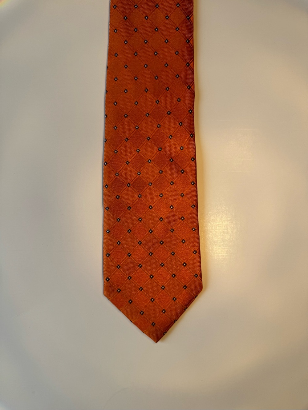 Men's Orange Micro-Dot Pattern Tie